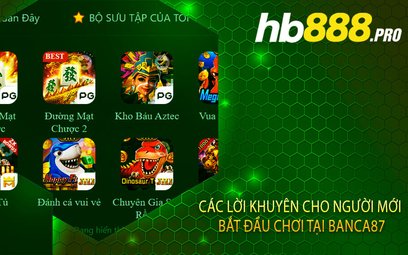 Các lời khuyên cho người mới bắt đầu chơi tại Banca87
